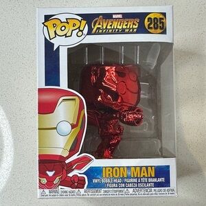Funko Pop Iron Man #285 Red Chrome Marvel Avengers Infinity War Exclusive